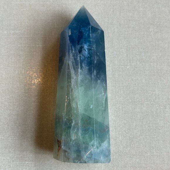 Stunning Rainbow Fluorite Point Tower (4 inch) - Picture 1 of 3